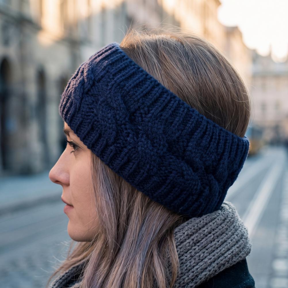 Fleece Ear Warmer Band - Fascia per Capelli Invernale in Maglia