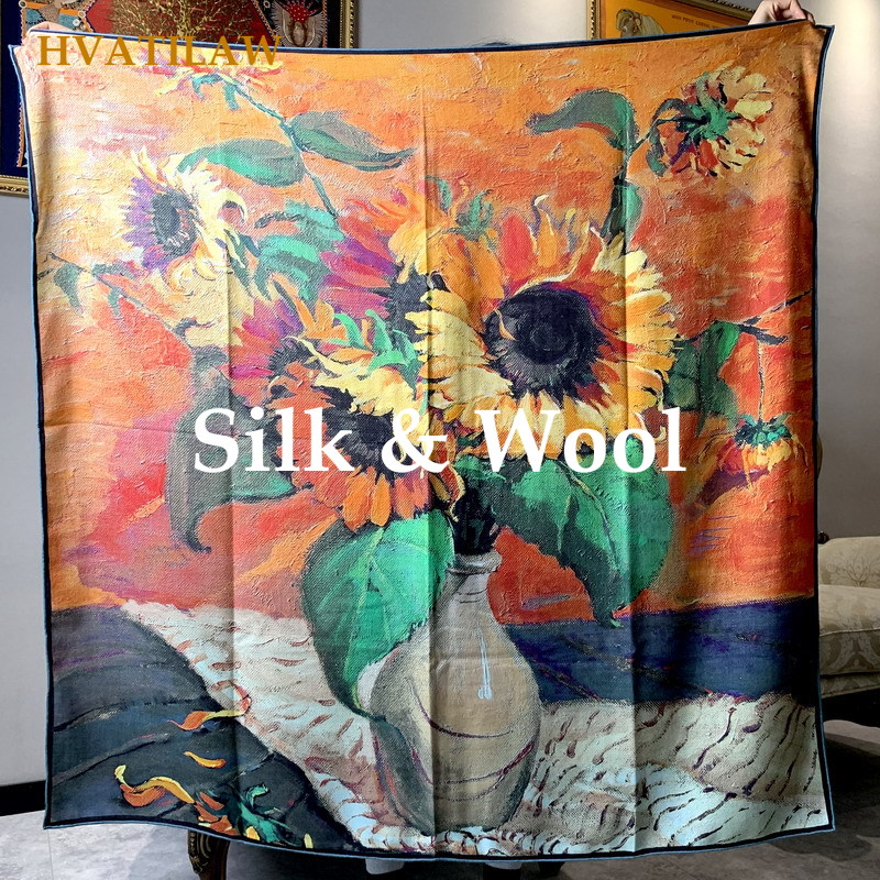 Shawl Wrap Winter - Elegante Sciarpa 30% Seta 70% Lana
