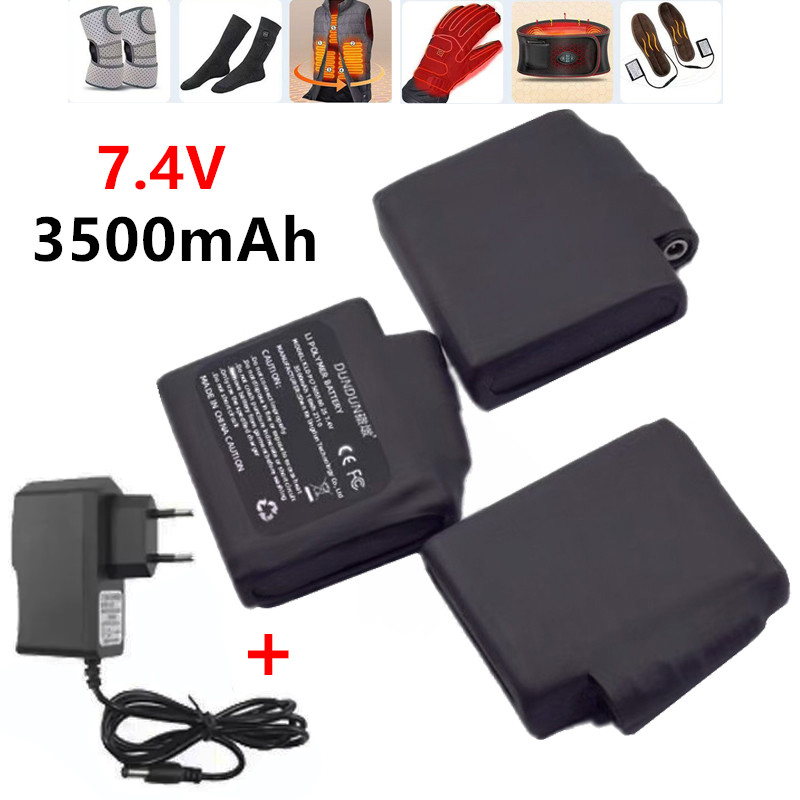 Heated Vest Battery - Batteria per Guanti Riscaldati 7.4V 3500mAh,