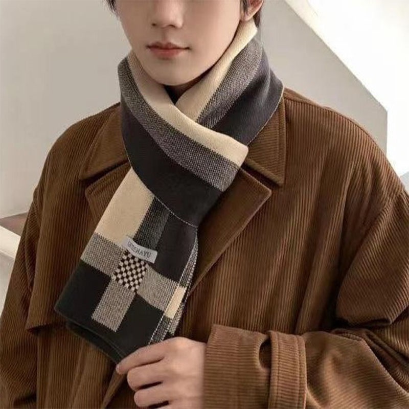 Wool Scarf Men - Sciarpa da uomo nuova invernale Mantieni